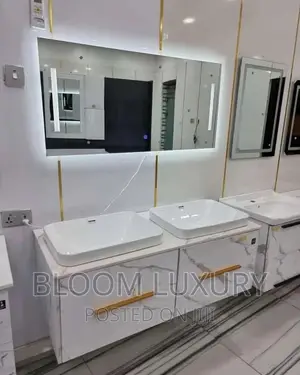 Double Cabinet With LED Mirror