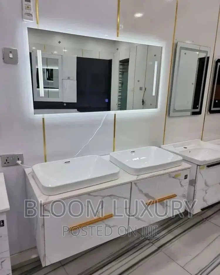 Double Cabinet With LED Mirror