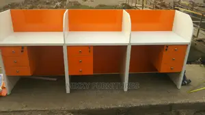 Quality Wooden Multiple Work Station With Drawers.