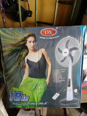 Ox Rechargeable Standing Fan 18 Inches