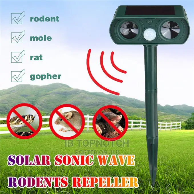Solar Ultrasonic Garden Deterrent Repeller