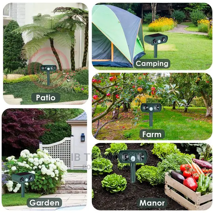 Solar Ultrasonic Garden Deterrent Repeller