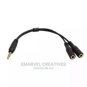 Microphone 3.5mm to 2 3.5mm Jack Splitter Adapter