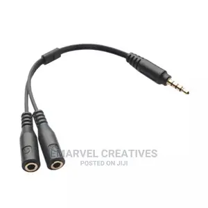 Microphone 3.5mm to 2 3.5mm Jack Splitter Adapter