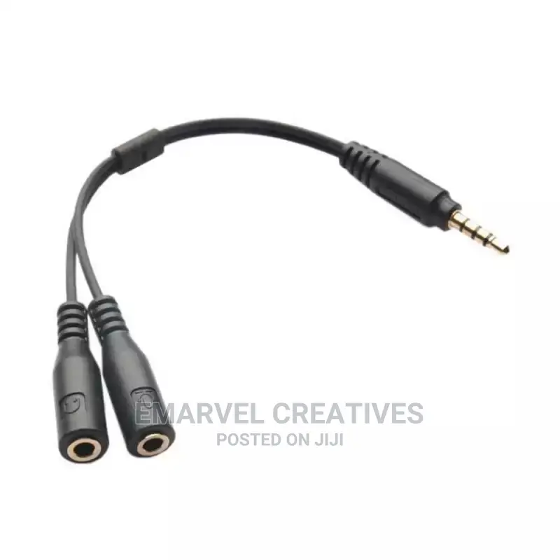 Microphone 3.5mm to 2 3.5mm Jack Splitter Adapter