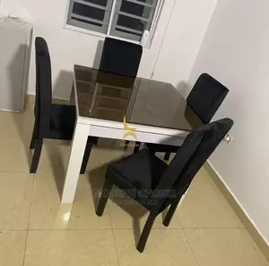 Dinning for Four With Glass Table Top Up for Grab
