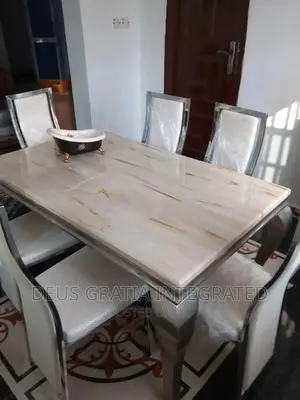 Imported Marble Dinning Set by 6 Chairs