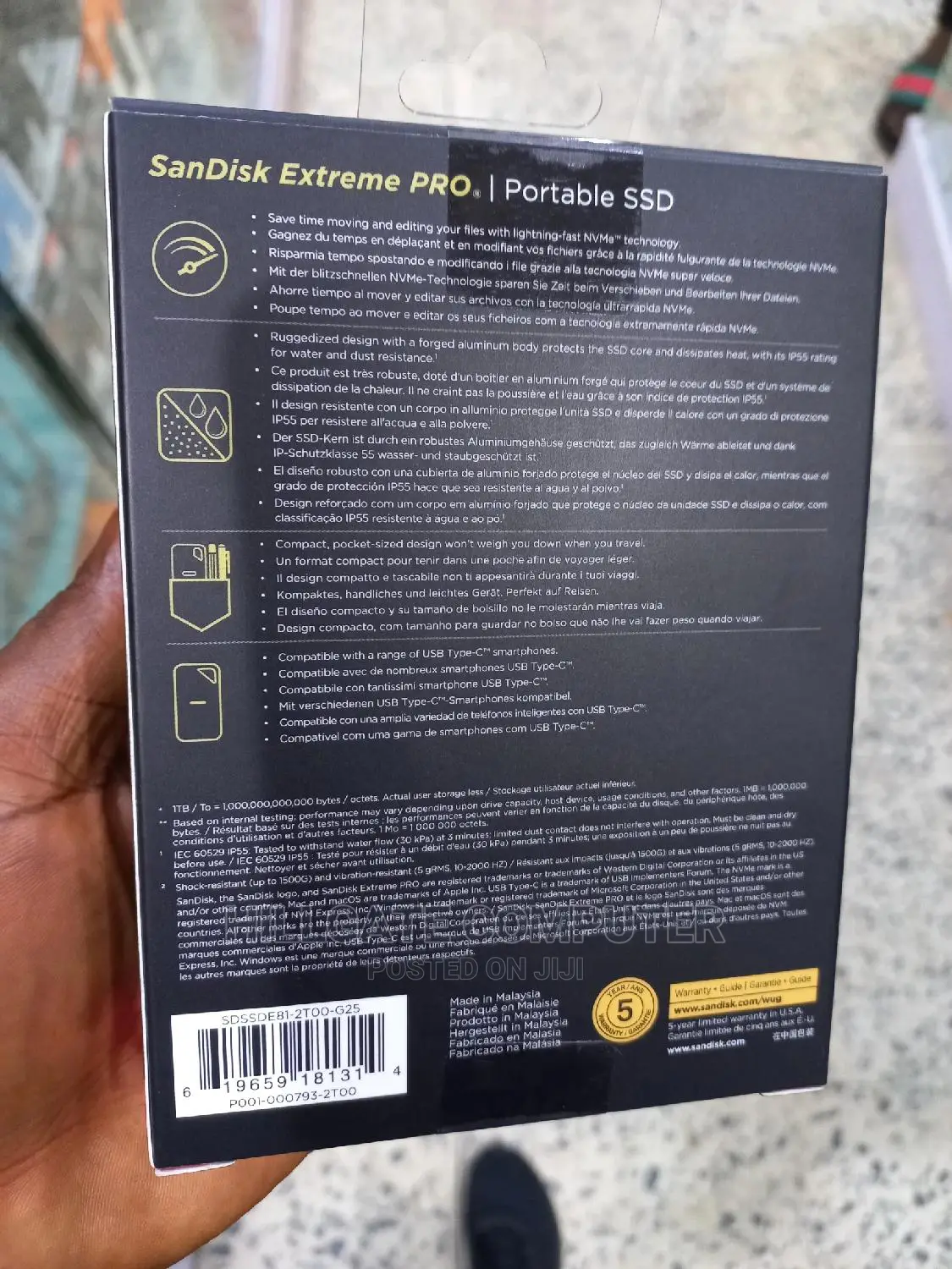 Sandisk Extreme PRO Portable SSD 2TB 2000mbps
