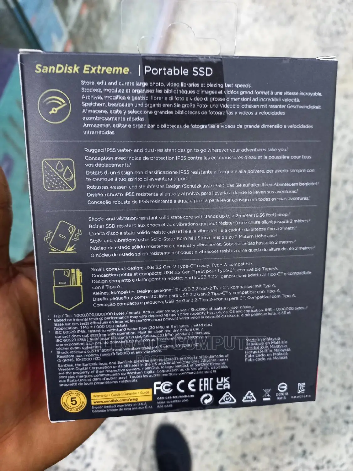 Sandisk Extreme Portable SSD 2tb 1050mbps
