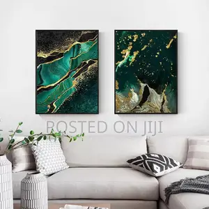 Abstract Green Marble Trxture Poster Canvas Print