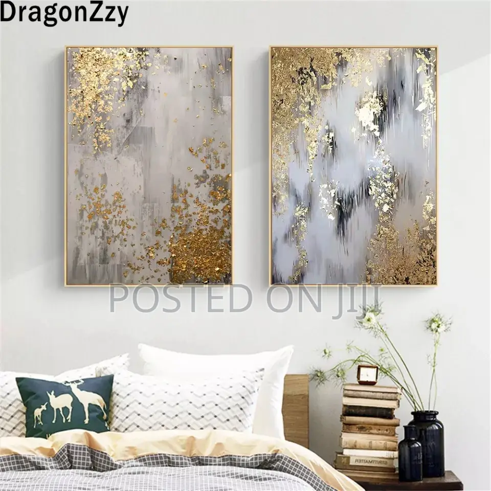 Abstract Gold Posters Canvas Paintings Prints
