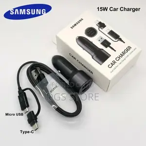 Samsung Car Charger Dual Usb Port/Fast Charger 15w