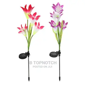 Colorful Solar Flower Light Red+Purple