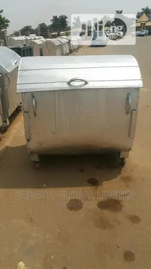 Galvanize Environmental Metal Waste Bin / Industrial Waste