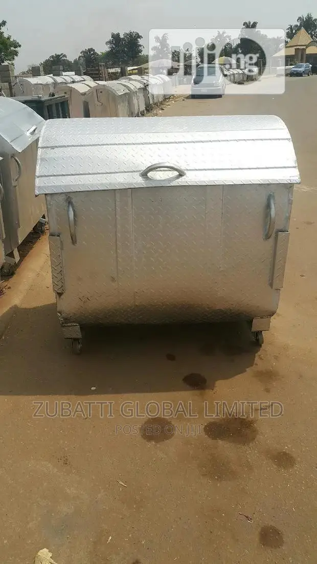 Galvanize Environmental Metal Waste Bin / Industrial Waste