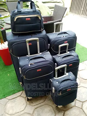 New Leader Polo Trolley Luggage Blue 5box(+Extra Handbag)