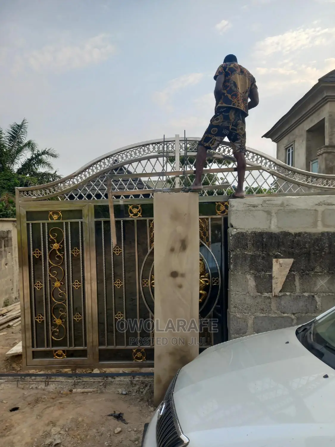 Stainless Black N Gold Gate
