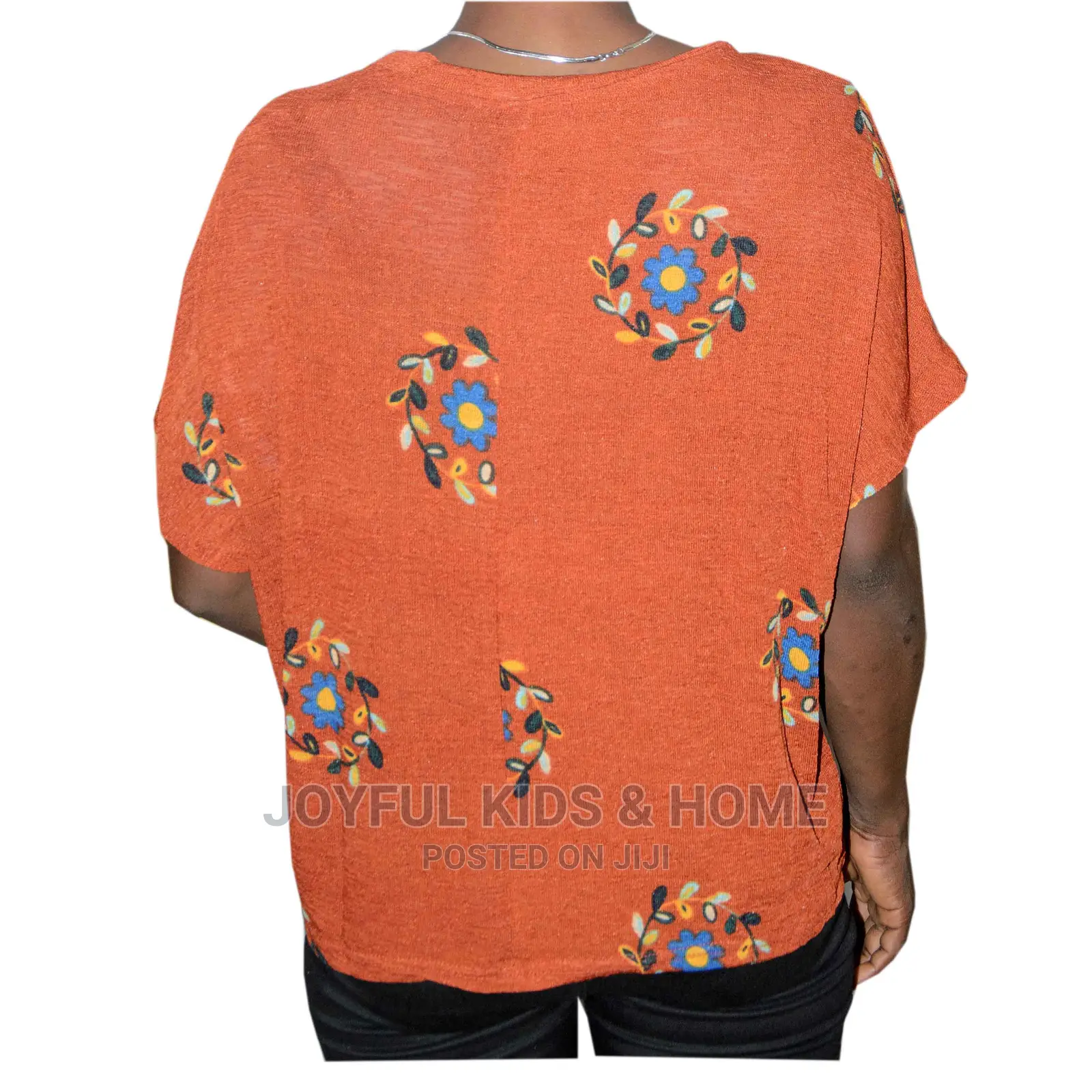 Mama Low Neck Short Sleeve Top-Multi
