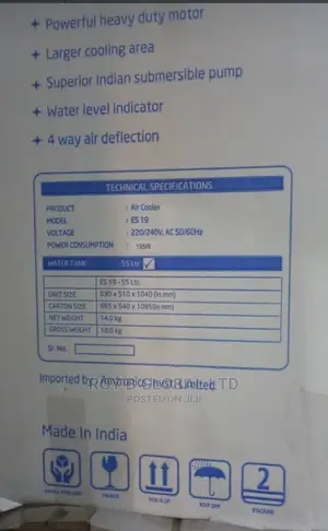 55L Eurosonic Air Cooler