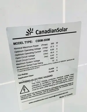 300w 24v Canadian Solar Panel