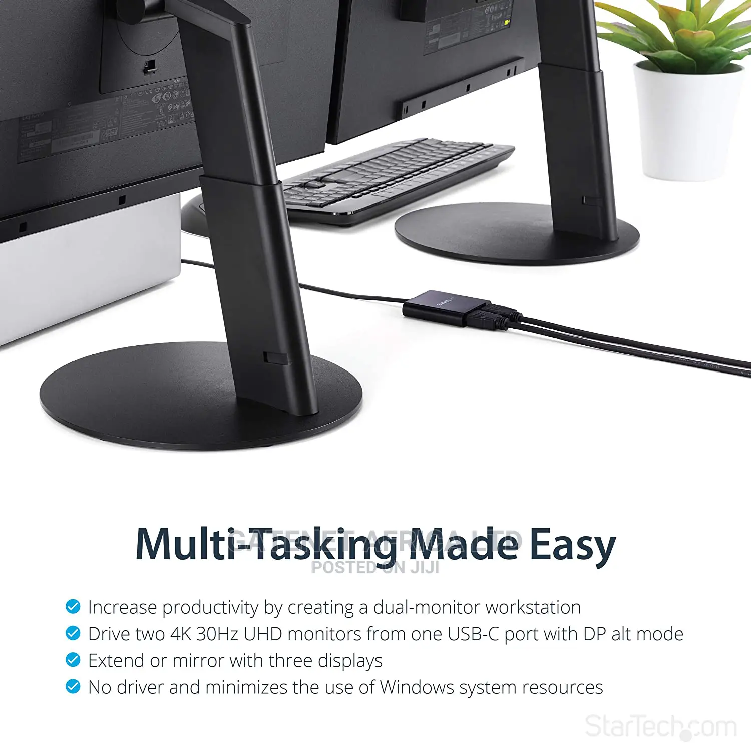 Startech USB Type C (Thunderbolt) to Dual HDMI Adapter Dock