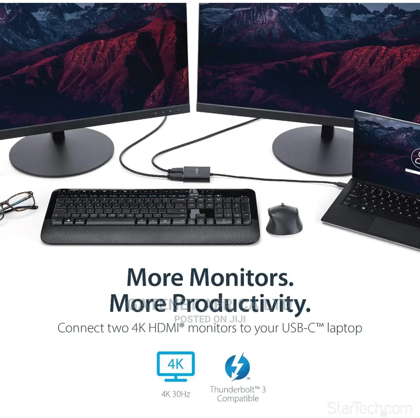 Startech USB Type C (Thunderbolt) to Dual HDMI Adapter Dock