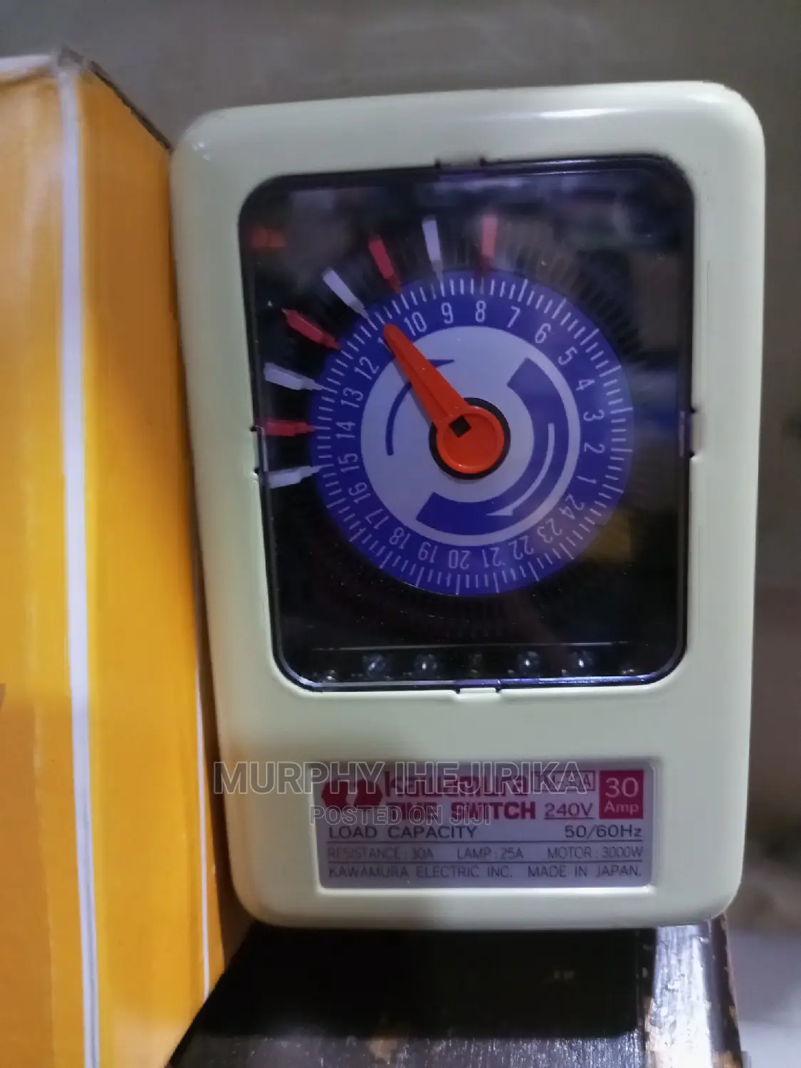 Kawamura Electric Timer TM-30A, Time Switch 30A, 240VAC