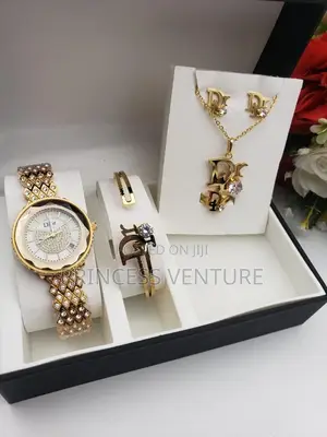 Complete Set Watch, Earrings, Necklace, Handchain