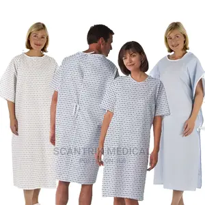 Hospital Patient Gown Blue Black