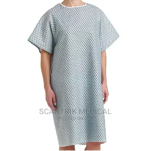 Medical Patient Gown Blue Black