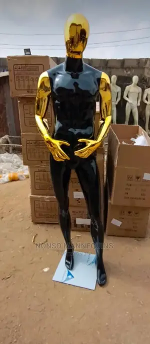 Huge Fibre Male Black and Gold Combo Body Mannequin