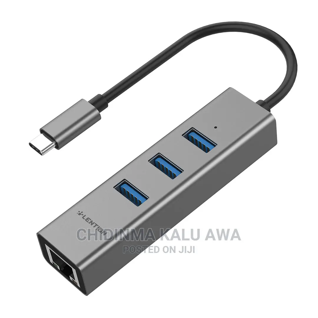 USB-C to 3 USB 3.0 Ultra Slim Hub With Gigabit Ethernet LAN