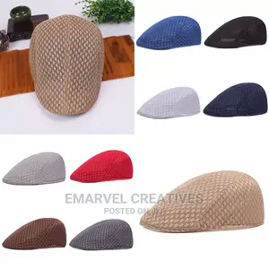 Fashion Solid Color Flat Cap Spring Summer Retro Unisex