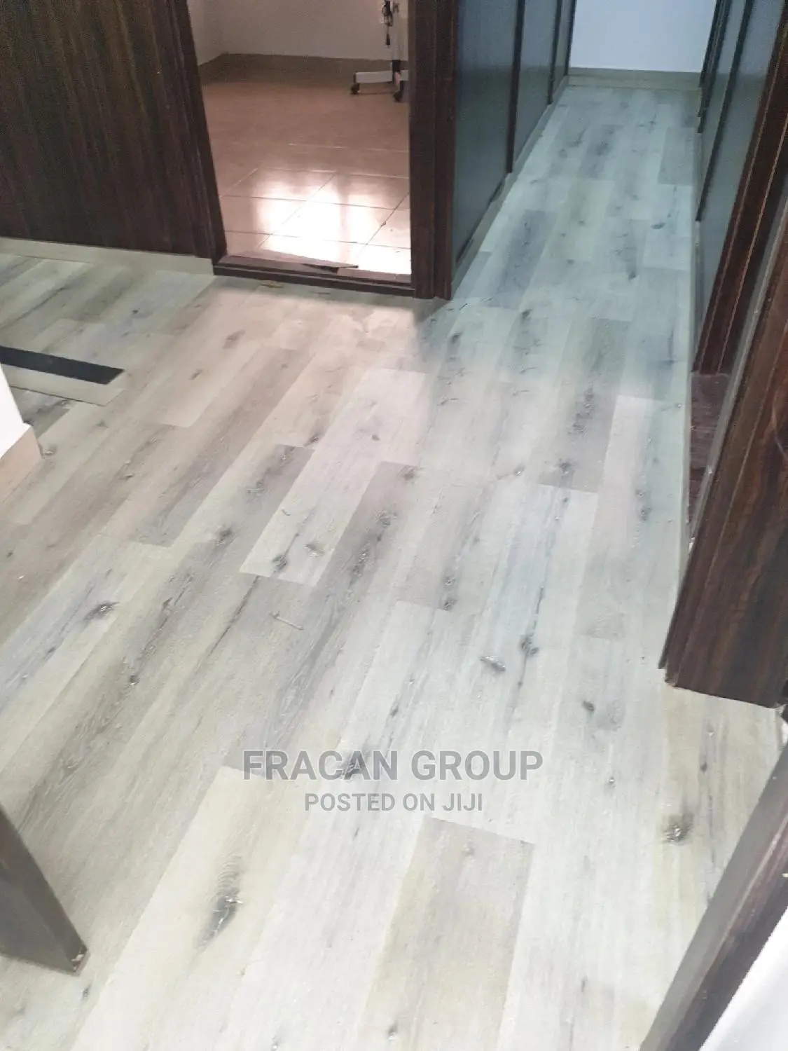 Cover Old Looking Rile Using Vinyl Pvc Wood-Like Floor.