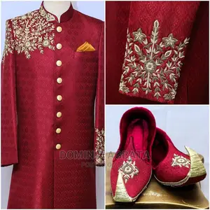 Red Embroidered Tuxedos