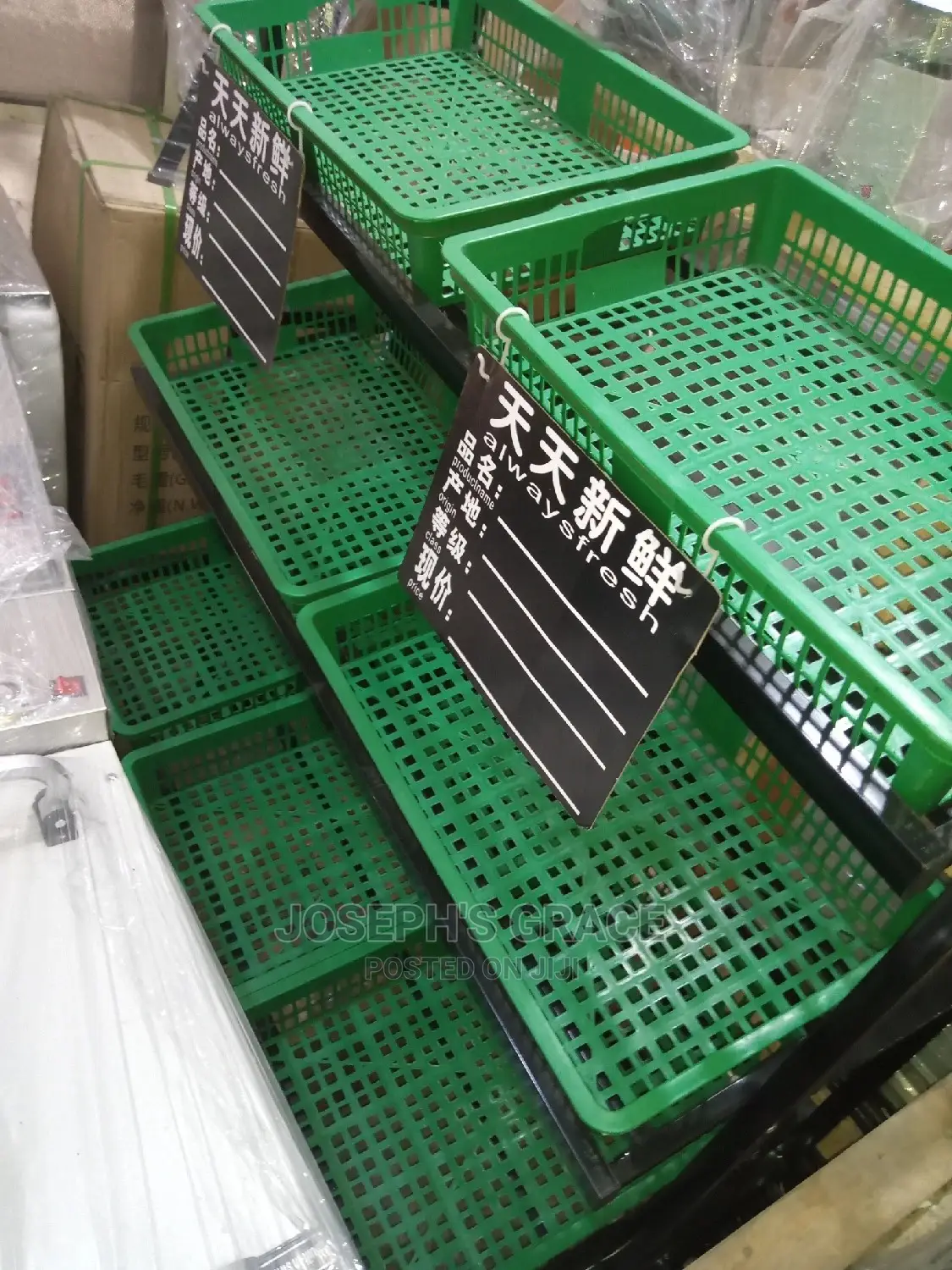 Imported Fruit and Vegetable Rack.