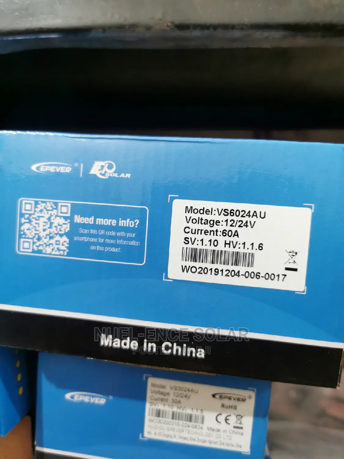 60ah PWM Epever Solar Charge Controller.