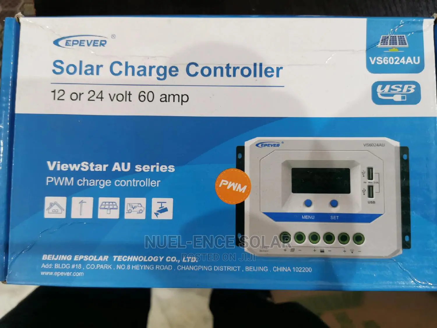 60ah PWM Epever Solar Charge Controller.