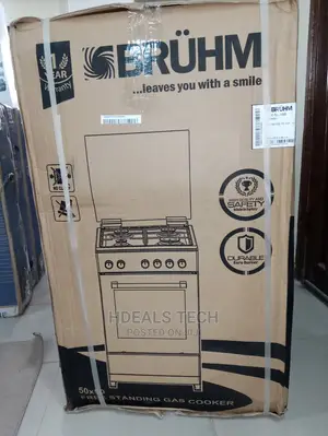 Bhrum Gas Cooker With Oven Black Color