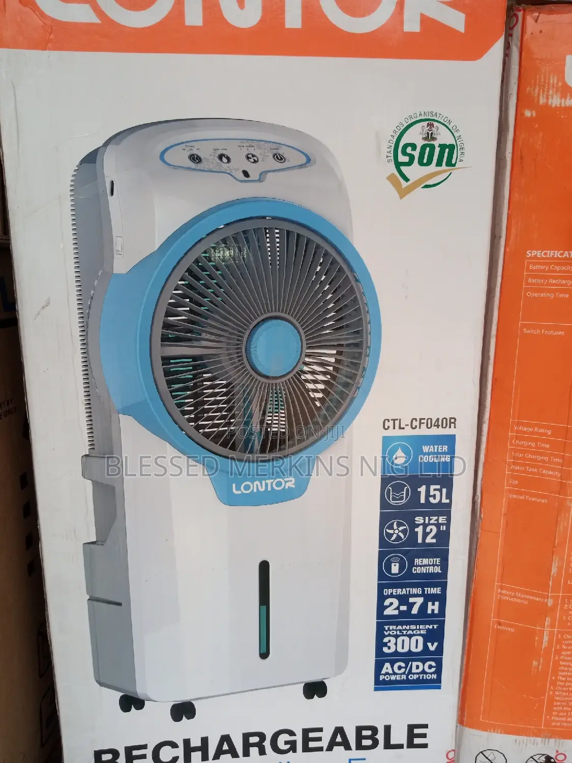 Lontor Rechargeable Water Cooling Fan
