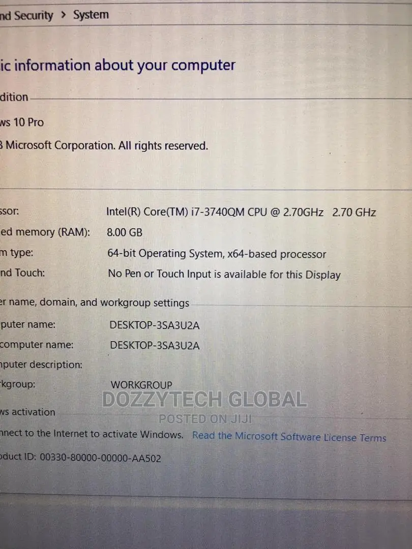 Laptop Dell Latitude E6530 8GB Intel Core I7 HDD 500GB