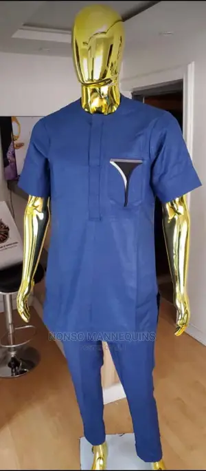 Full Body Male Gold Chrome Fashion Display Mannequin