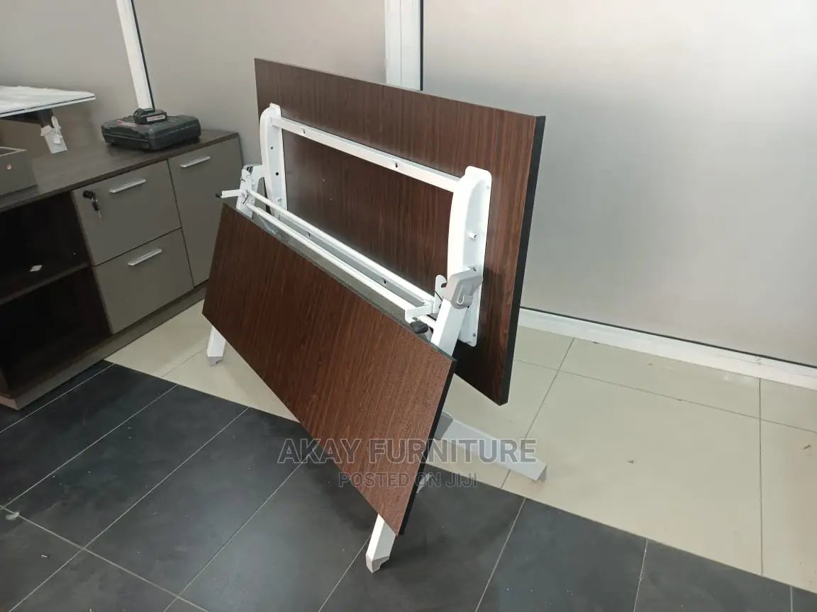 Brown Foldable Training Table Size 1.2