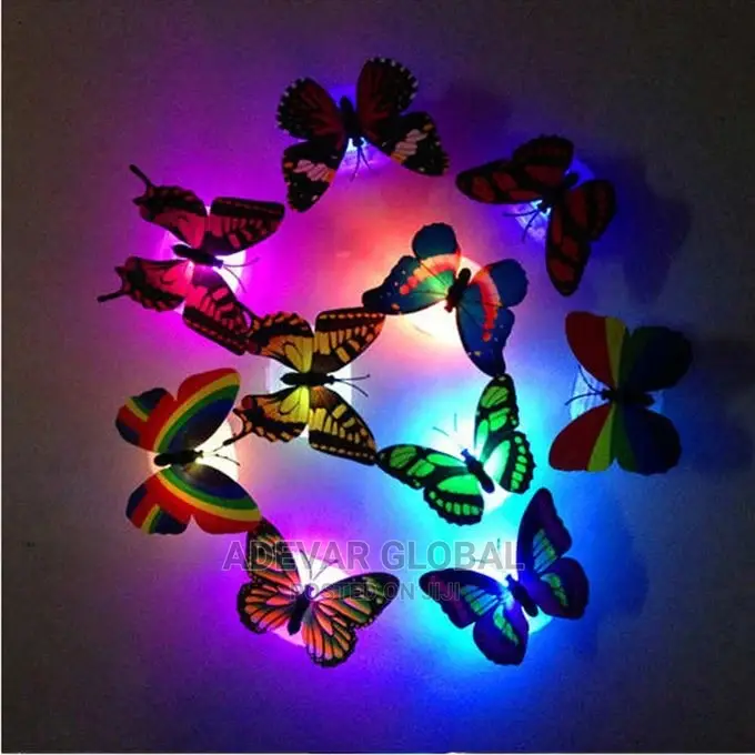 20 Pcs Color Changing Butterfly LED Light Night Lamp