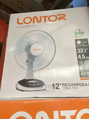 Lontor Rechargeable Table Fan 12 Inches