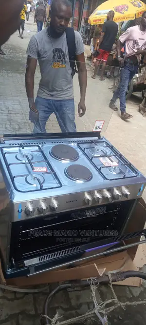 MAXI 90X60 GAS COOKER, 6burners 2electric and 4gas Burner.