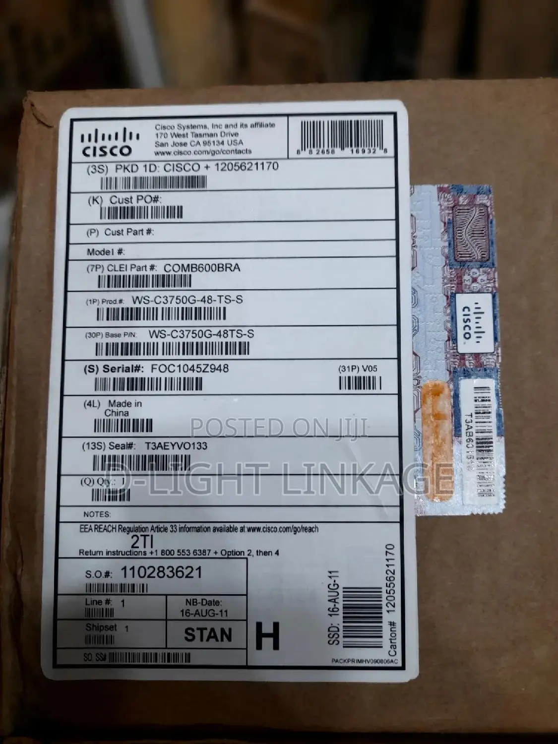 Cisco 3750g-48ts-S Switch