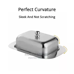Stainless Butter Dish Box Container Cheese Server Storage