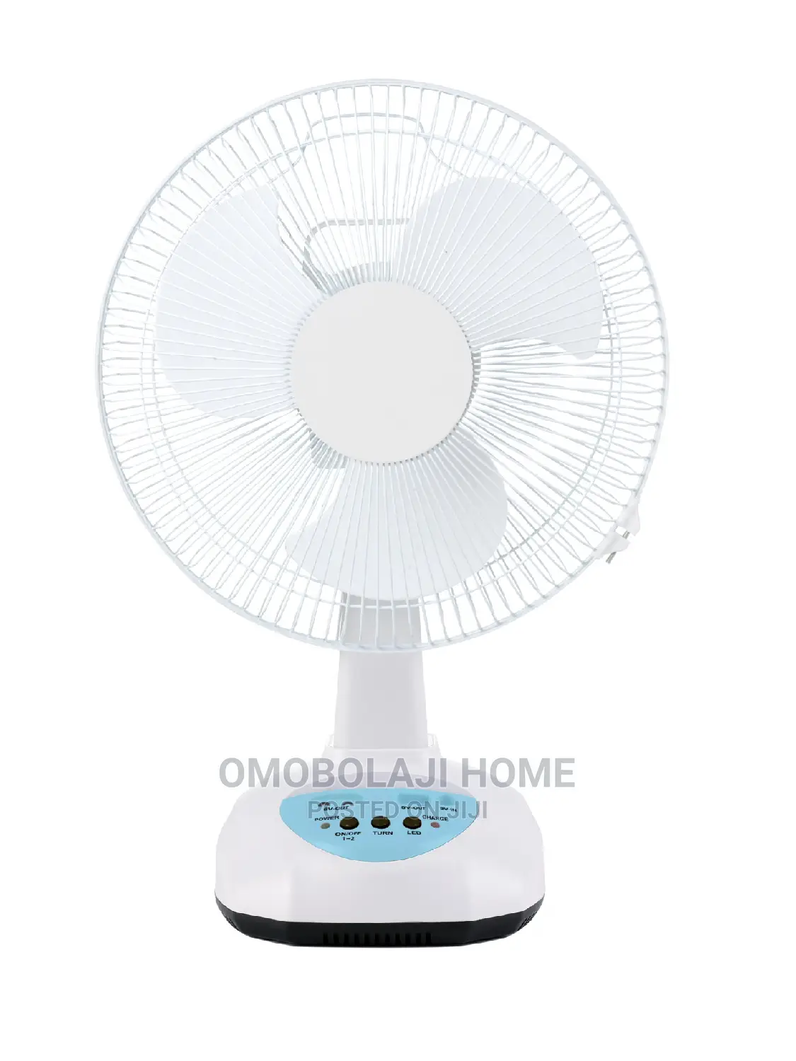 Rechargeable Fan With Solar Panel and Two Bulbs