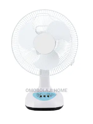 Rechargeable Fan With Solar Panel and Two Bulbs